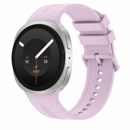 Samsung Galaxy Watch 9 44mm 40mm İle Uyumlu Oluklu Silikon Kordon Ayarlanabilir Spor Saat Kayışı