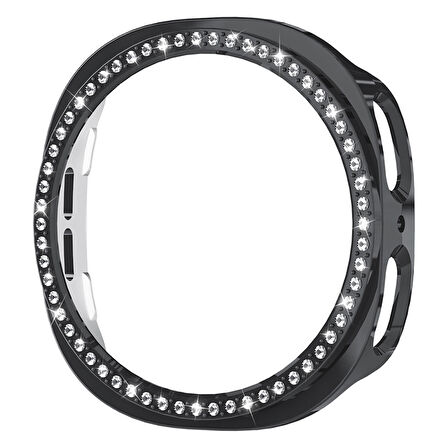 Samsung Galaxy Watch 8 40mm İle Uyumlu Zarif Kristal Taşlı Kasa Koruyucu Kılıf