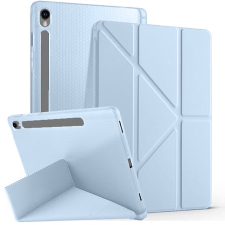 Samsung Galaxy Tab S10 FE 11 Inc SM-X520 Üçgen Katlanabilir Kalemlikli Yatay Dikey Standlı Kılıf