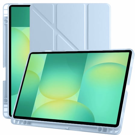 Samsung Galaxy Tab S10 FE 11 Inc SM-X520 Üçgen Katlanabilir Kalemlikli Yatay Dikey Standlı Kılıf