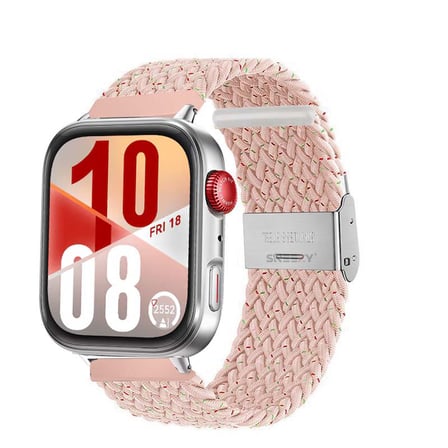 Huawei Watch Fit 4 Fit 4 Pro İle Uyumlu Metal Klipsli Solo Fiberlink Yumuşak Kumaş Örgü Kordon
