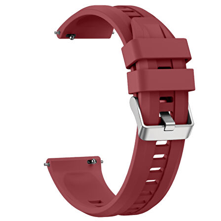 Sneezy Huawei Watch GT3 46mm GT2 46mm İle Uyumlu Spor Silikon Metal Tokalı Soft Saat Kordonu