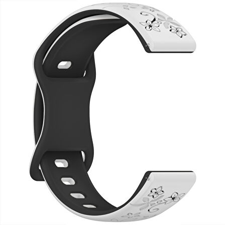 Samsung Galaxy Watch 6 7 Serisi ile Uyumlu FloraFlex Çiçek Desenli Silikon Kordon