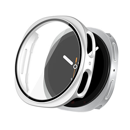 Samsung Galaxy Watch 8 44mm Uyumlu Kılıf Sert PC Kasa ve Ekran Koruyucu Kılıf