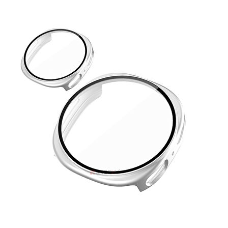 Samsung Galaxy Watch 8 44mm Uyumlu Kılıf Sert PC Kasa ve Ekran Koruyucu Kılıf