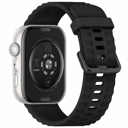 Huawei Watch Fit5 İle Uyumlu Tırtıklı Metal Tokalı Spor Silikon Kordon