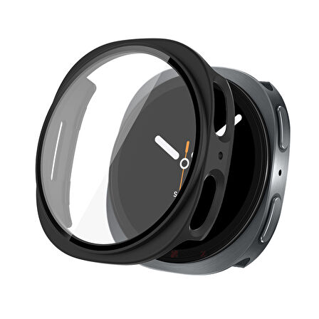 Samsung Galaxy Watch 8 44mm Uyumlu Kılıf Sert PC Kasa ve Ekran Koruyucu Kılıf