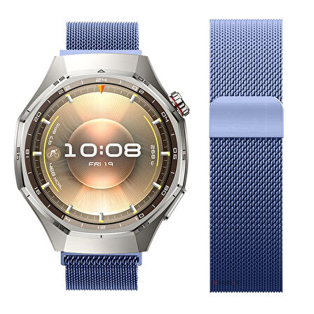 Huawei Watch GT6 Pro 46mm Uyumlu Manyetik Milanese Loop Metal Kordon 