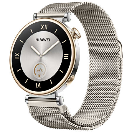 Huawei Watch GT4 41mm Uyumlu Manyetik Milanese Loop Metal Kordon 
