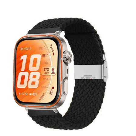 Huawei Watch Fit 5 Pro İle Uyumlu Metal Klipsli Solo Fiberlink Yumuşak Kumaş Örgü Kordon