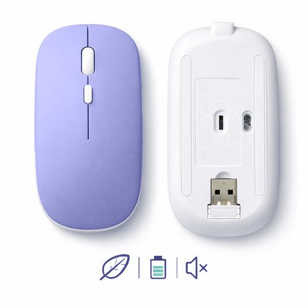 Mac iPad PC Tablet Uyumlu Mouse Şarjlı Batarya Sessiz Tıklama USB Dongle ve Kablo Dahil