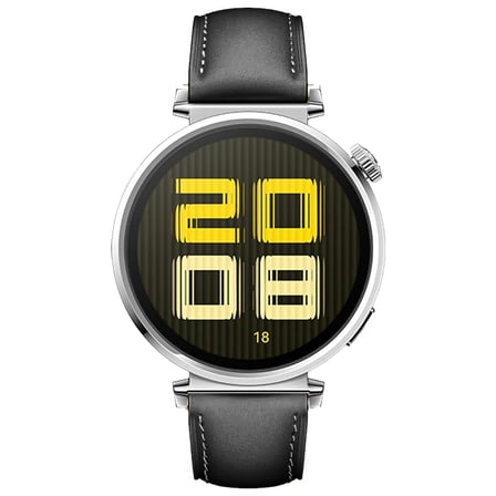 Huawei Watch GT5 41mm İle Uyumlu Gümüş Metal Tokalı Deri Zarif Şık Kordon
