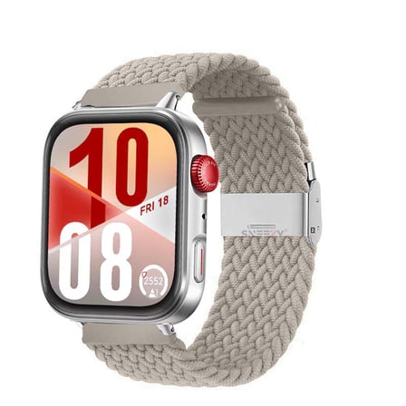 Huawei Watch Fit 4 Fit 4 Pro İle Uyumlu Metal Klipsli Solo Fiberlink Yumuşak Kumaş Örgü Kordon