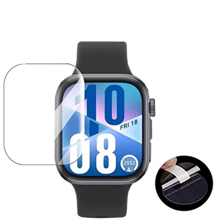 Huawei Watch Fit 4 Pro İle Uyumlu Kolay Takılabilir Takma Aparatlı Temperli Cam Ekran Koruyucu
