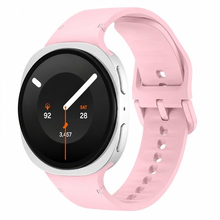 Samsung Galaxy Watch 9 44mm 40mm İle Uyumlu Metal Tokalı PureLux Soft Silikon Kordon