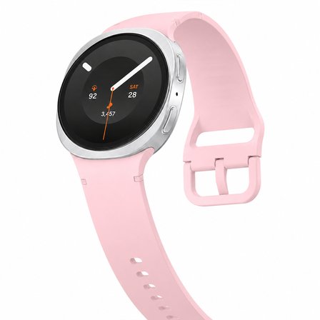 Samsung Galaxy Watch 9 44mm 40mm İle Uyumlu Metal Tokalı PureLux Soft Silikon Kordon