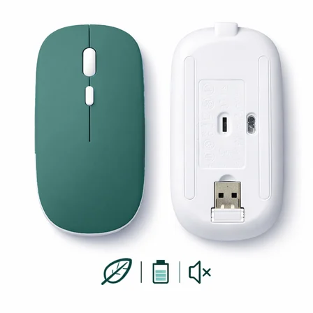 Type-C Şarjlı Bluetooth Mouse MacBook iPad Laptop Uyumlu İnce Gövde Dongle ve Kablo Dahil