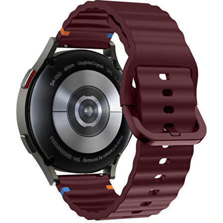 Huawei Watch GT6 Pro 46mm İle Uyumlu Dalga Desenli Tokalı Yumusaş Soft Silikon Kordon