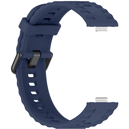 Huawei Watch Fit3 Fit 4 Fit 4 Pro İle Uyumlu GlacierFlex Metal Tokalı Spor Silikon Kordon