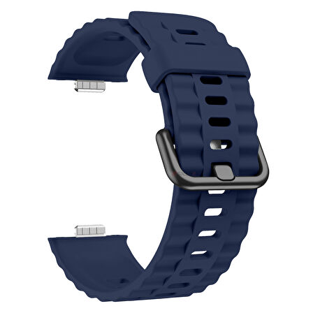 Huawei Watch Fit3 Fit 4 Fit 4 Pro İle Uyumlu GlacierFlex Metal Tokalı Spor Silikon Kordon