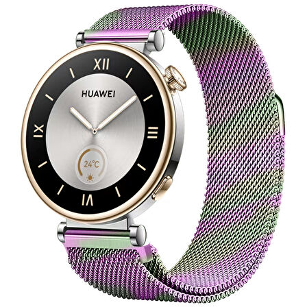 Huawei Watch GT4 41mm Uyumlu Manyetik Milanese Loop Metal Kordon 
