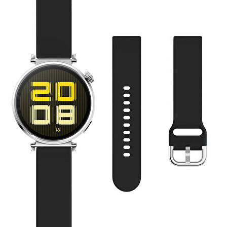 Huawei Watch GT5 41mm İle Uyumlu A Kalite Yumuşak PureLux Soft Tokalı Silikon Kordon