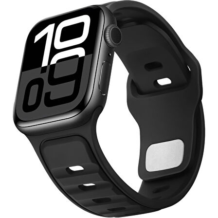 Apple Watch 42mm 44mm 45mm S10 46mm Ultra 49mm Çift Renkli Spor Silikon Kordon Nefes Alabilir
