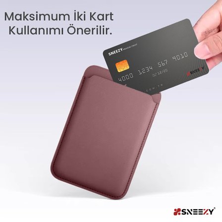 Sneezy İphone 12 Mini-12-12 Pro-12 Pro max Uyumlu Birinci Sınıf Magsafe Cüzdan Magsafe Deri Kartlık