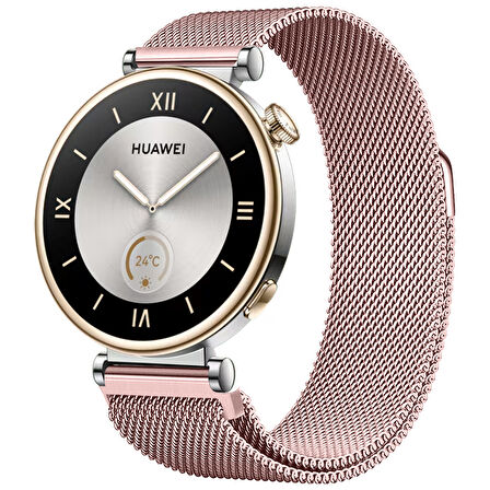 Huawei Watch GT4 41mm Uyumlu Manyetik Milanese Loop Metal Kordon 