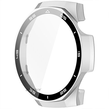 Huawei Watch GT5 Pro 46mm Kasa Uyumlu Kılıf Sert PC Kasa ve Ekran Koruyucu Kılıf