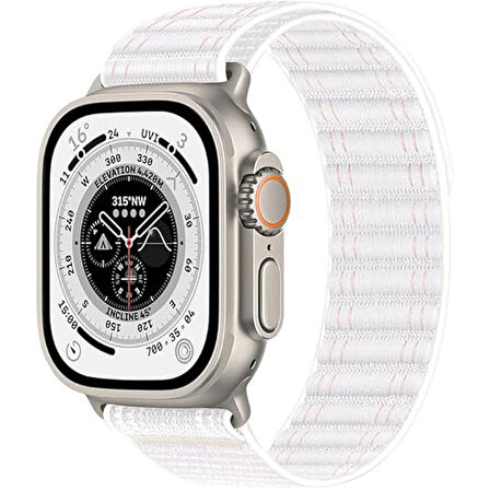 Apple Watch Uyumlu 44 45 46mm Utra 49mm Fabric Spor Yumuşak Kumaş Kordon Seri 2 3 4 5 6 Se 7 8 9 10