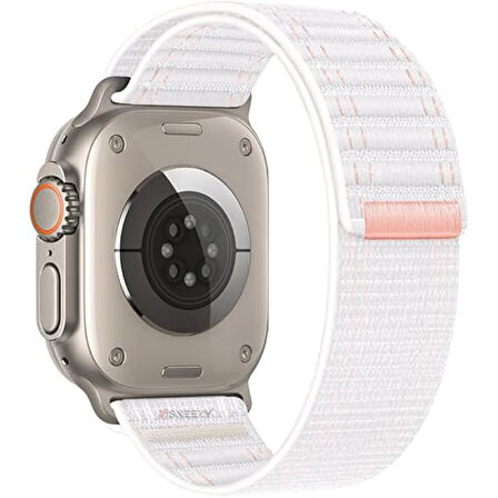 Apple Watch Uyumlu 44 45 46mm Utra 49mm Fabric Spor Yumuşak Kumaş Kordon Seri 2 3 4 5 6 Se 7 8 9 10