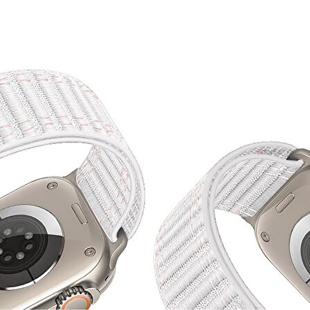 Apple Watch Uyumlu 44 45 46mm Utra 49mm Fabric Spor Yumuşak Kumaş Kordon Seri 2 3 4 5 6 Se 7 8 9 10