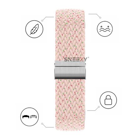 Huawei Watch Fit 5 Pro İle Uyumlu Metal Klipsli Solo Fiberlink Yumuşak Kumaş Örgü Kordon