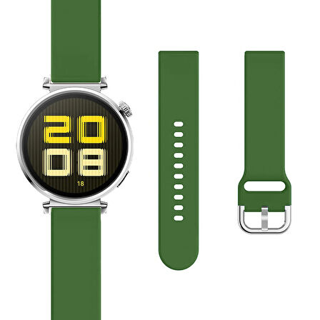 Huawei Watch GT5 Pro 42mm İle Uyumlu Yumuşak PureLux Soft Tokalı Silikon Kordon