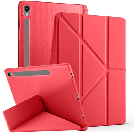 Samsung Galaxy Tab S9 FE 11 Inc SM-X610 Üçgen Katlanabilir Kalemlikli Yatay Dikey Standlı Kılıf