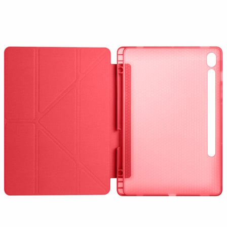 Samsung Galaxy Tab S9 FE 11 Inc SM-X610 Üçgen Katlanabilir Kalemlikli Yatay Dikey Standlı Kılıf