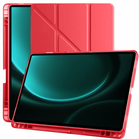 Samsung Galaxy Tab S9 FE 11 Inc SM-X610 Üçgen Katlanabilir Kalemlikli Yatay Dikey Standlı Kılıf