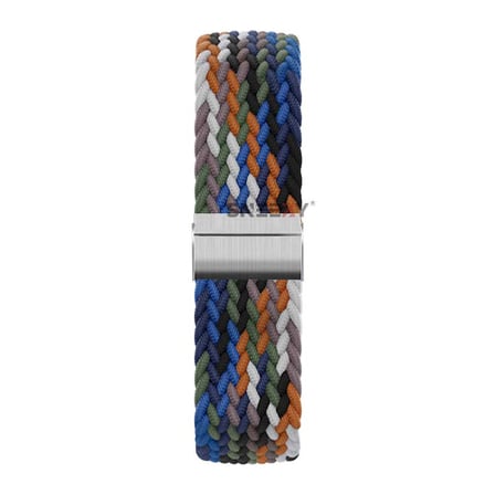 Sneezy Huawei Watch GT6 41mm İle Uyumlu Metal Klips Solo Fiberlink Kumaş Örgü Kordon