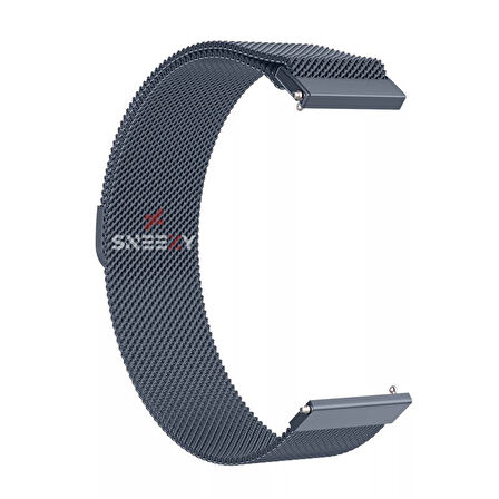 Huawei Watch GT5 46mm Uyumlu Kordon Woven Wire Tasarım Metal Hasır Kordon