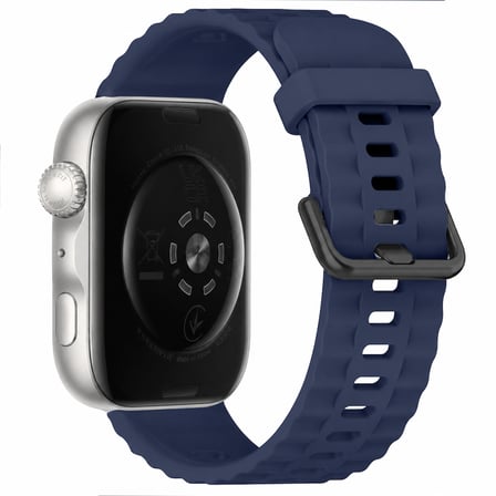 Huawei Watch Fit5 İle Uyumlu Tırtıklı Metal Tokalı Spor Silikon Kordon