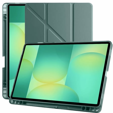 Samsung Galaxy Tab S10 FE 11 Inc SM-X520 Üçgen Katlanabilir Kalemlikli Yatay Dikey Standlı Kılıf
