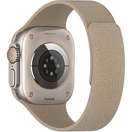 Apple Watch 2-3-4-5-6-7-8-10 & SE Uyumlu Manyetik Desenli Spor Silikon Kordon (38/40/41 & 42 mm)