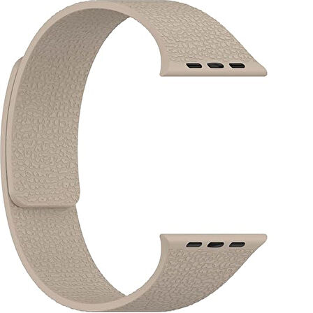 Apple Watch 2-3-4-5-6-7-8-10 & SE Uyumlu Manyetik Desenli Spor Silikon Kordon (38/40/41 & 42 mm)