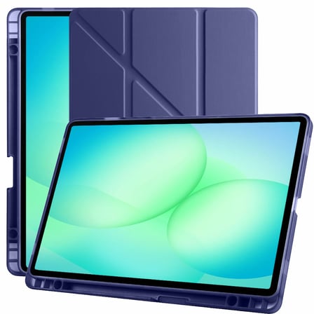 Samsung Galaxy Tab A11 Plus 11 Inc SM-X230 Üçgen Katlanabilir Kalemlikli Yatay Dikey Standlı Kılıf