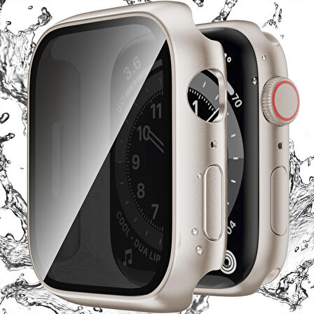 İOS Watch Series 7 8 9 45mm Uyumlu Hayalet PC Sert Kasa Ekran Koruycu 360 Güvenli Koruma