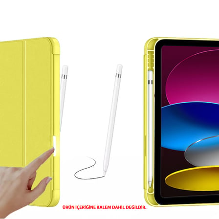 Apple iPad 11.Nesil 11 İnç 2025 Kılıf Premium Kalem Bölmeli Uyku Modlu Kapaklı Smart Case