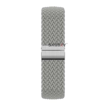 Sneezy Huawei Watch GT 5 41mm İle Uyumlu Metal Klips Solo Fiberlink Kumaş Örgü Kordon