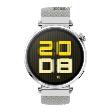 Sneezy Huawei Watch GT 5 41mm İle Uyumlu Metal Klips Solo Fiberlink Kumaş Örgü Kordon