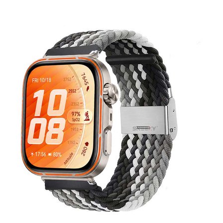 Huawei Watch Fit 5 Pro İle Uyumlu Metal Klipsli Solo Fiberlink Yumuşak Kumaş Örgü Kordon